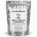 GardenBiome Areca Special Consortia 1 kg silver pouch; 500 g per acre, covers 2 acres, ₹375 per acre at MSP