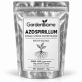 GardenBiome azospirillum 1 kg silver pouch, 500 g per acre, covers 2 acres, ₹375 per acre at MSP