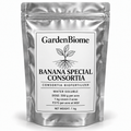 GardenBiome Banana Special Consortia 1 kg silver pouch; 500 g per acre, covers 2 acres, ₹375 per acre at MSP