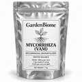 GardenBiome Mycorrhiza 1 kg silver pouch; 500 g per acre, covers 2 acres, ₹375 per acre at MSP