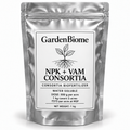 GardenBiome NPK + VAM Consortia 1 kg silver pouch; 500 g per acre, covers 2 acres, ₹375 per acre at MSP