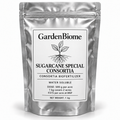 GardenBiome Sugarcane Special Consortia 1 kg silver pouch; 500 g per acre, covers 2 acres, ₹375 per acre at MSP